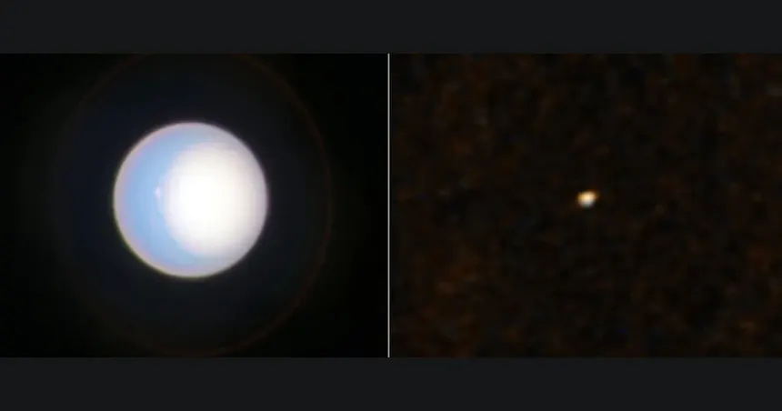 Uranus bleu-vert, télescope Hubble